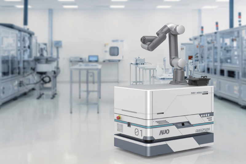 东升国际整合AI人工智慧、IoT物聯網與Cloud雲端平台服務，開發模組化AMR 250M自主移動機器人，滿足多元自動化生產需求，在智慧工廠中扮演著串接和搬運的角色